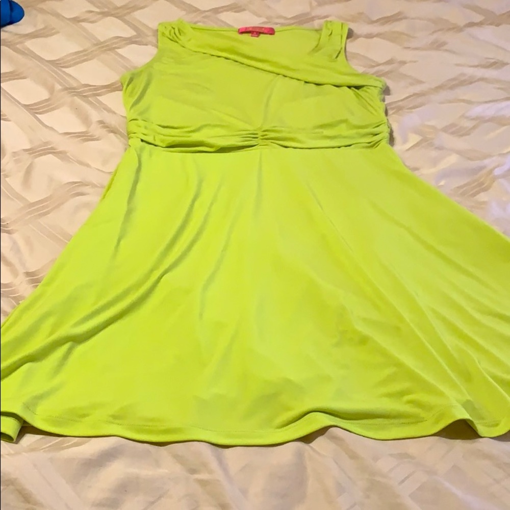 Lime Catherine Malandrino Jersey Dress
